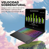 HP OMEN Transcend 14-fb1006ns - Ordenador Portátil Gaming de 14" OLED 3K 120Hz (Intel Ultra 7-255H, 32GB RAM, 1 TB, NVIDIA GeForce RTX 5060, Windows) Negro - Teclado QWERTY Español