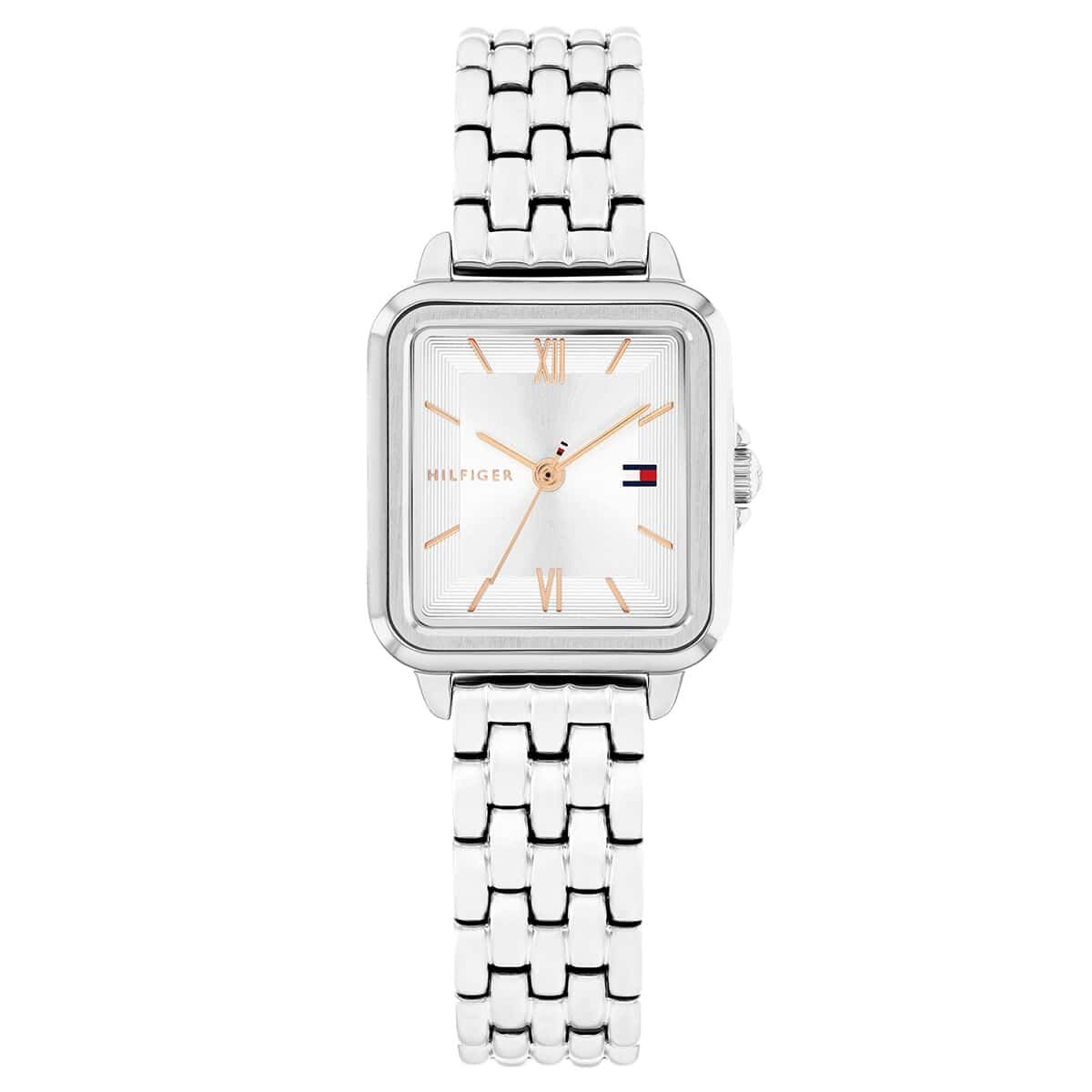 Tommy Hilfiger Reloj con Movimiento de Cuarzo de Tres Manecillas para Mujer con Correa de Acero Inoxidable Plateada - 1782830