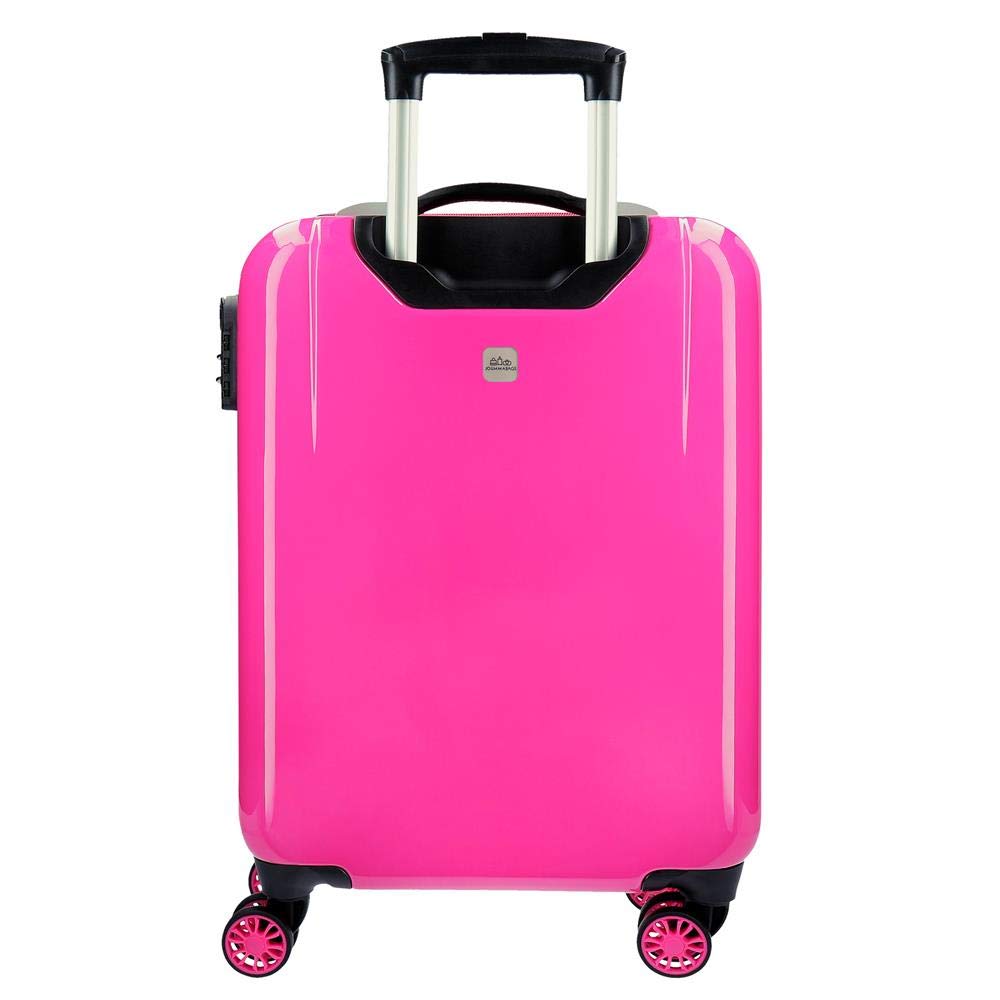 Disney Minnie Magic Maleta de cabina, Rosa, 38 x 55 x 20 cm, Rígida ABS, Cierre combinación, 33 L, 2.8 Kg, 4 Ruedas, Doble Equipaje de Mano