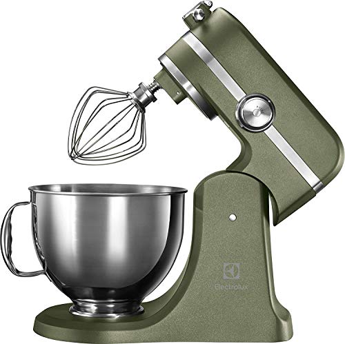 Electrolux Asistente de cocina modelo EKM5550, aparato de cocina con gancho amasador, protección contra salpicaduras, batidor de globos, tapa de fermentación, 1200 W, dos cuencos grandes de 2,9 litros