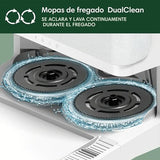 iRobot Roomba Plus 505 Combo con Base AutoWash multifunción y autolimpiable, mopas DualClean con PerfectEdge, PrecisionVision IA, Clearview Pro LiDAR, Secado Aire Caliente mopas, 75 días autovaciado_B