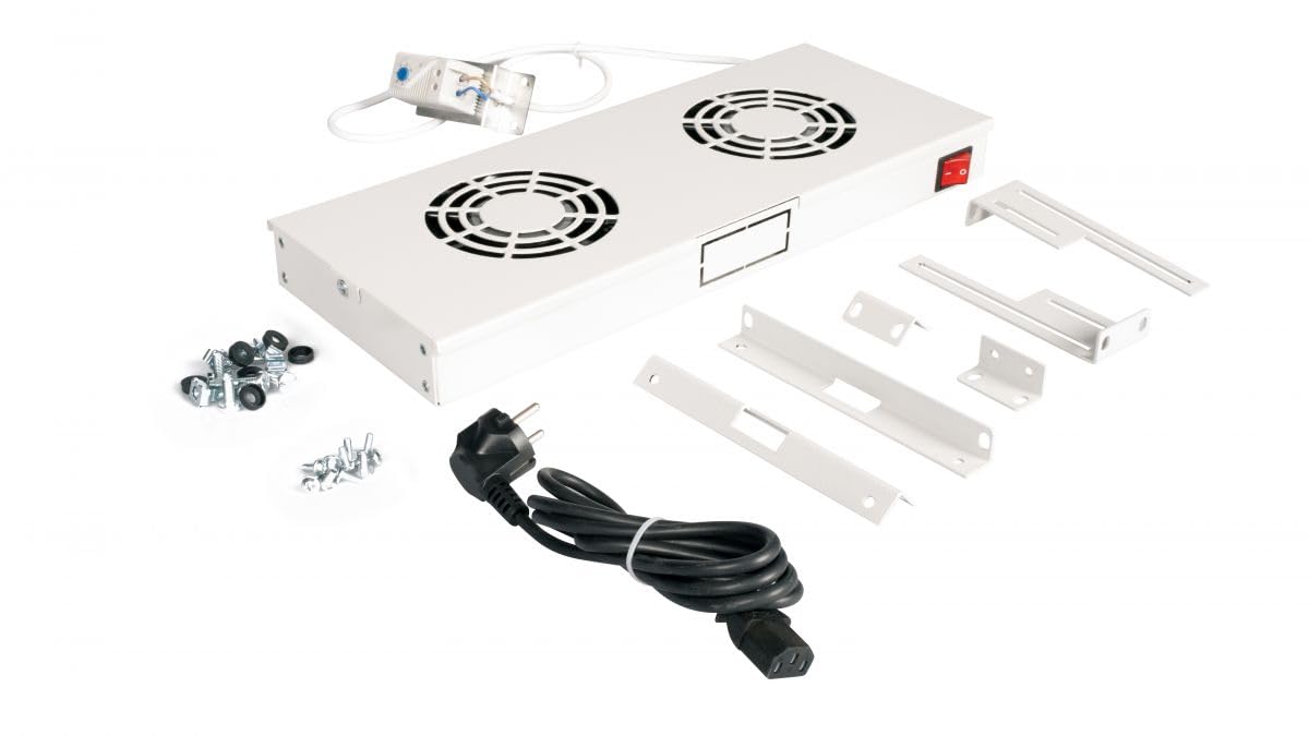 Equip Módulo de ventilador de 19" para armarios de servidor, 2 ventiladores RAL7035