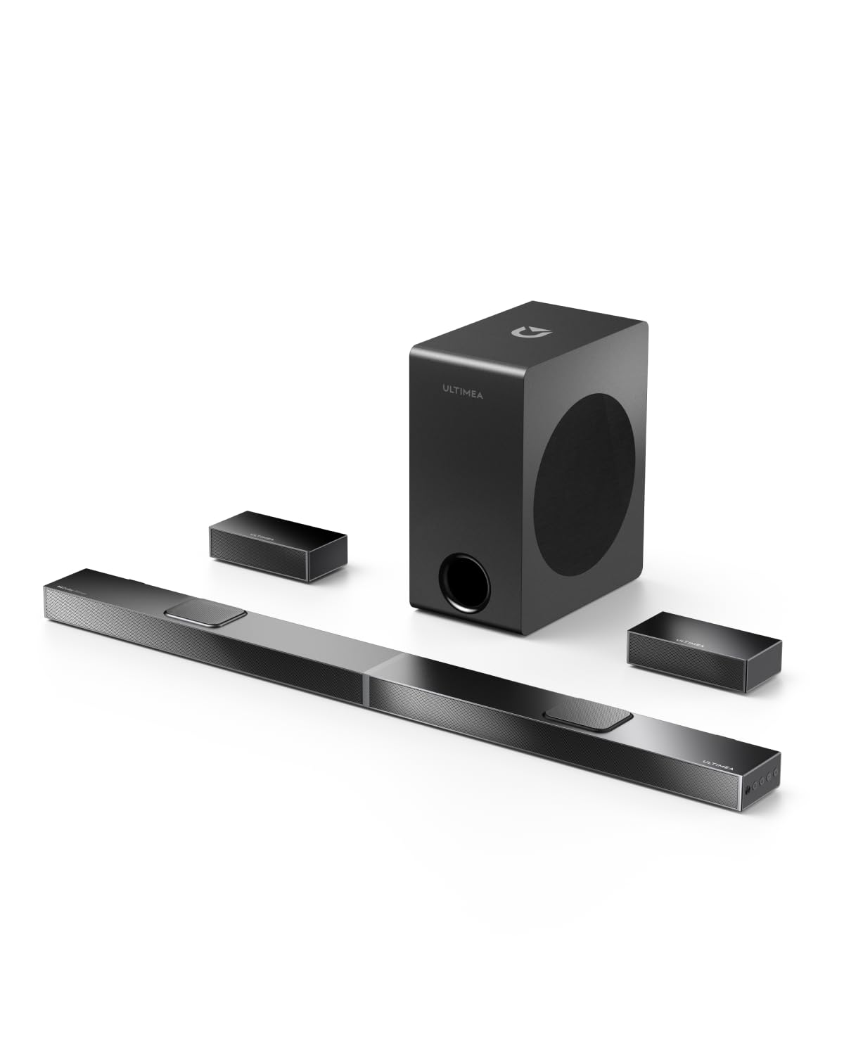 Barra de Sonido Dolby Digital 5.1.2, Barra de Sonido TV con Potente Subwoofer Inalámbrico de 8 Pulgadas, Sound Blaster con 2 Altavoces Verticales, Surround Soundbar para 4K HDR, Bluetooth, Nova S80