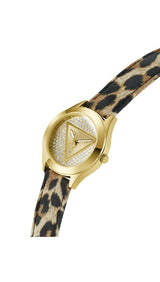 GUESS Reloj Analógico para Mujeres de Cuarzo con Correa en Cuero GW0745L2