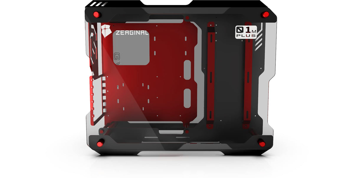 Zeaginal ZC-01M Plus (Negro/Rojo) - Carcasa del Ordenador Abierto ATX