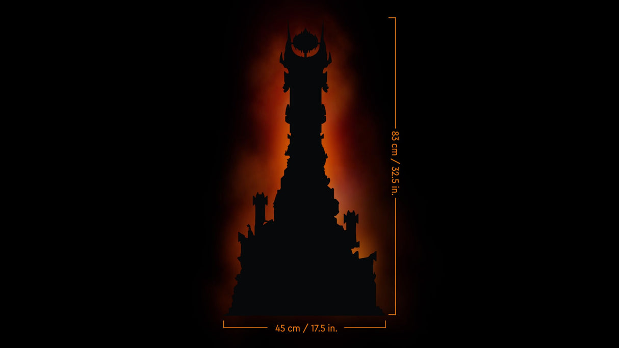 LEGO Icons El Señor de los Anillos: Barad-dûr Maqueta para Adultos Fortaleza de ESDLA, Minifiguras de Personajes Inc. Sauron, Gothmog, Orcos, Frodo, Sam y Gollum, Regalo para Hombres y Mujeres 10333