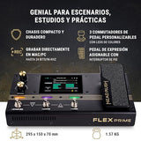 HeadRush Flex Prime - Pedal Multiefectos para Guitarra y Bajo y Procesador de Modelado de Amplis con Pantalla Táctil, Looper, WiFi, Bluetooth y USB