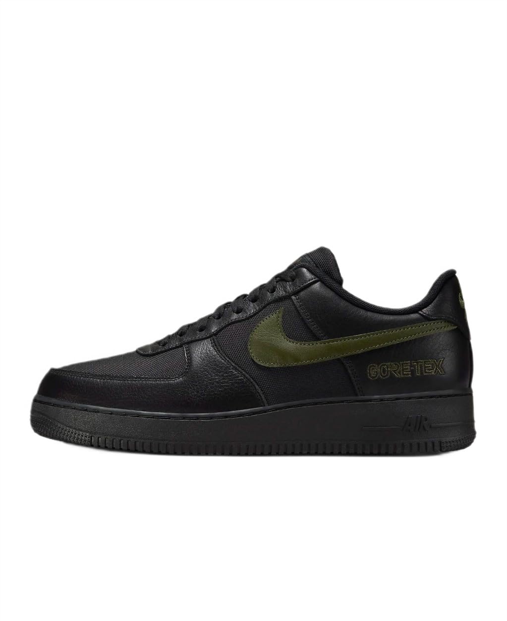NIKE Air Force 1 Low Gore-Tex, Sneaker Hombre, Black Cargo Khaki, 45 EU