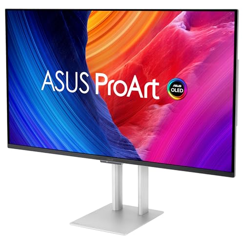 ASUS ProArt Display OLED PA32UCDM Monitor Profesional de 32 Pulgadas, 4K UHD 3840x2160, QD-OLED, Ultrafino, 240Hz, 0.1ms, HDR-10, HLG, 99% DCI-P3, Thunderbolt 4, Calman Ready, ColorSpace