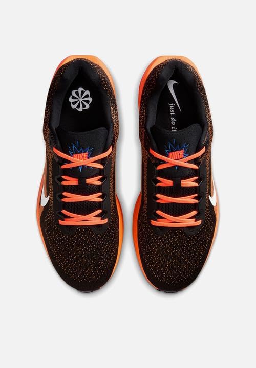 Nike Winflo 11 Straßenlaufschuh für Herren, Zapatillas para Correr Hombre, Black White Anthracite Total Orange, 44 EU