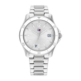 Tommy Hilfiger Reloj Analógico de Cuarzo para Mujer con Correa de Acero Inoxidable Plateada - 1782512