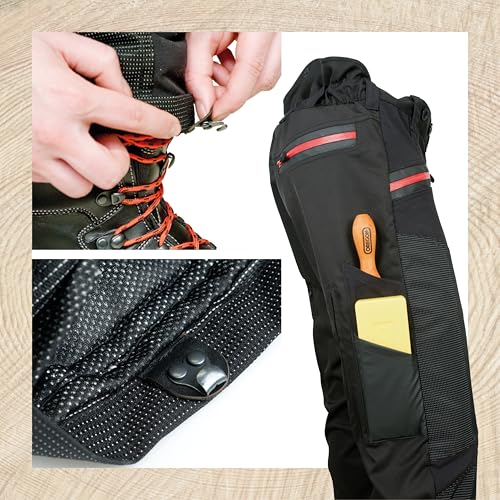 Oregon Pantalones de Seguridad Profesionales para Motosierra Fiordland, Protección Clase A, Pantalones de Trabajo para Hombre y Mujer, EPI Ajustable con Protección 20m/s EN ISO 11393-2 - Talla L