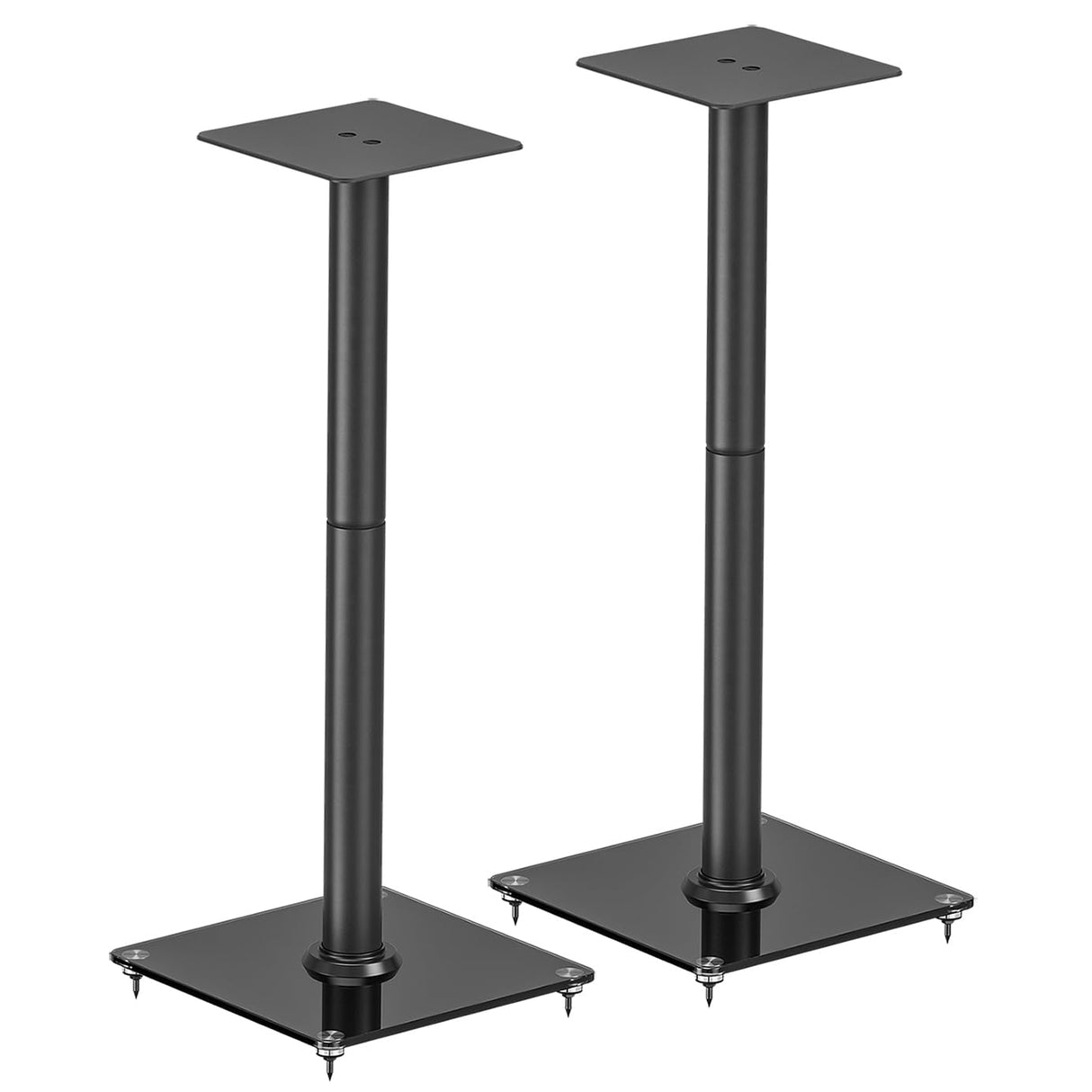 my wall Juego de 2 Soportes para Altavoces HS35L, soporta hasta 25 kg, con Alfombrilla antivibración, Base para Altavoz, pies Intercambiables, Soporte Seguro y Sonido sin distorsiones
