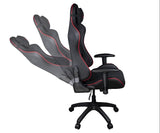 Konix Drakkar Silla de Oficina Gaming Berserk - Inclinación del Asiento 160° - Cuero sintético Liso - Negro y Rojo