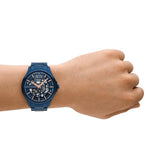 Armani Exchange Orologio da uomo, Movimento automatico a tre lancette e cassa da 46 mm con cinturino in Acciaio inossidabile, Teal