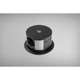 Ekotech Enchufe retráctil ET115 – Torre con función de carga QI USB-C & A y 3 enchufes Schuko 230 V, aluminio negro
