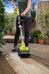 RYOBI - Limpiador de Suelos Inalámbrico 18V One+ - Uso en Superficies Duras de Jardín - Mango Ergonómico y Tubo Telescópico - Se Entrega con 1 Cepillo Universal - RY18PCB-0