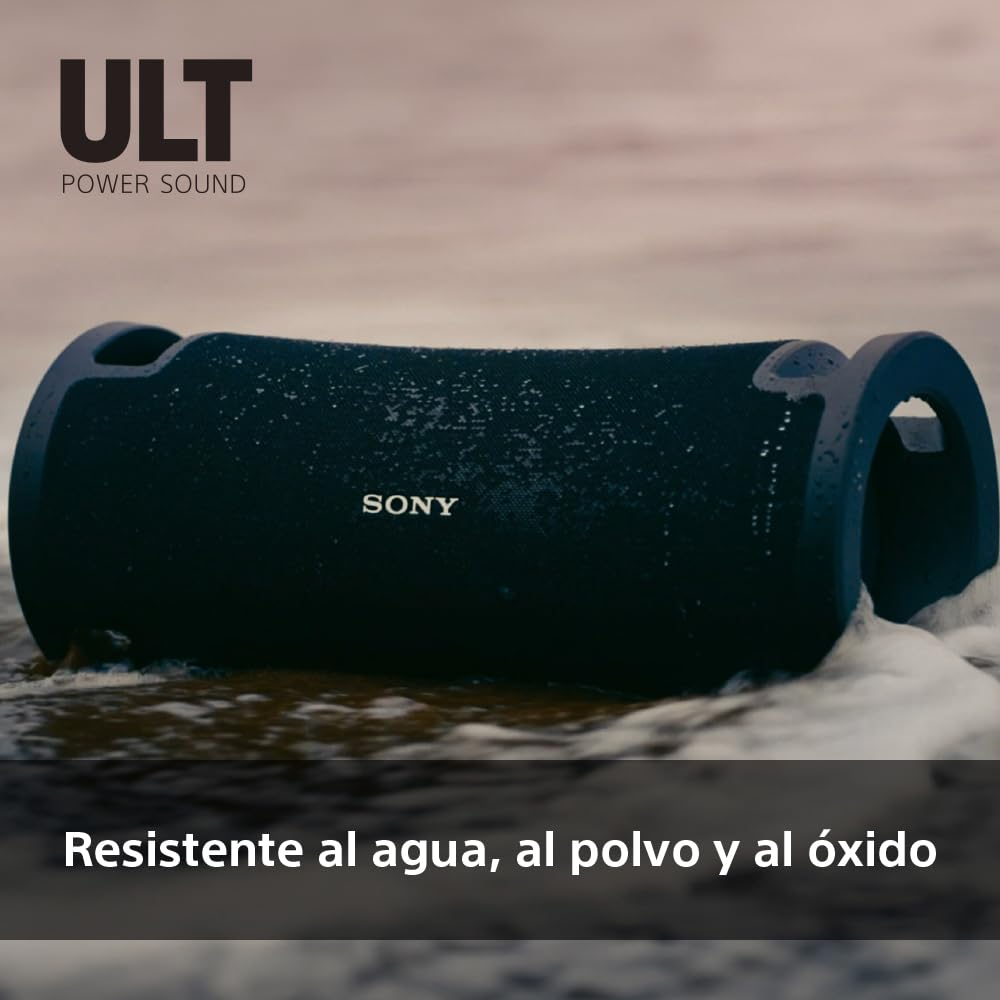 Sony ULT FIELD 7 Altavoz inalámbrico bluetooth portátil con ULT POWER SOUND y Deep Bass, altavoz X-Balanced, 30H de batería, IP67, resistente al agua, iluminación LED, micrófono, entrada para guitarra