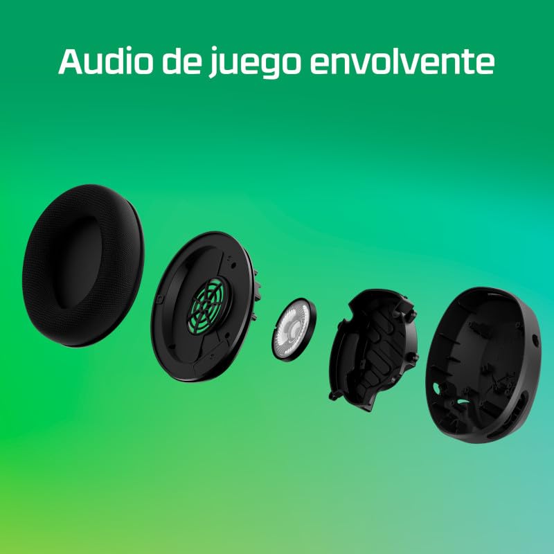 HyperX CloudX Stinger 2 Core, Cascos gaming para Xbox One y Series X/S, Drivers de 40 mm y Audio Envolvente, 3.5 mm, Micrófono Plegable con cancelación de ruido, Licencia Oficial Xbox - Blanco/Verde