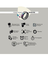 SMARTY 2.0 SW028N11 - Reloj Inteligente de Pulsera de Silicona, crono, Fotos, frecuencia cardíaca, presión sanguínea, trazado del Curso
