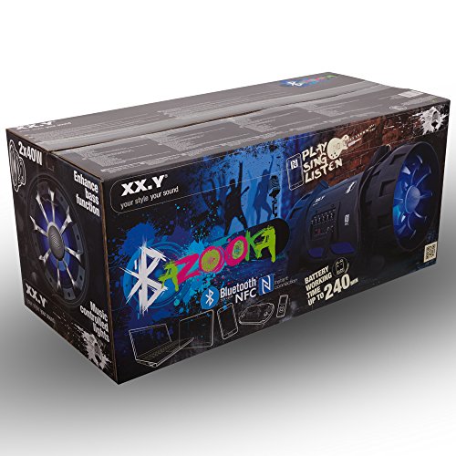 XX.Y P-127J - Altavoz portátil (Bluetooth, NFC), Negro