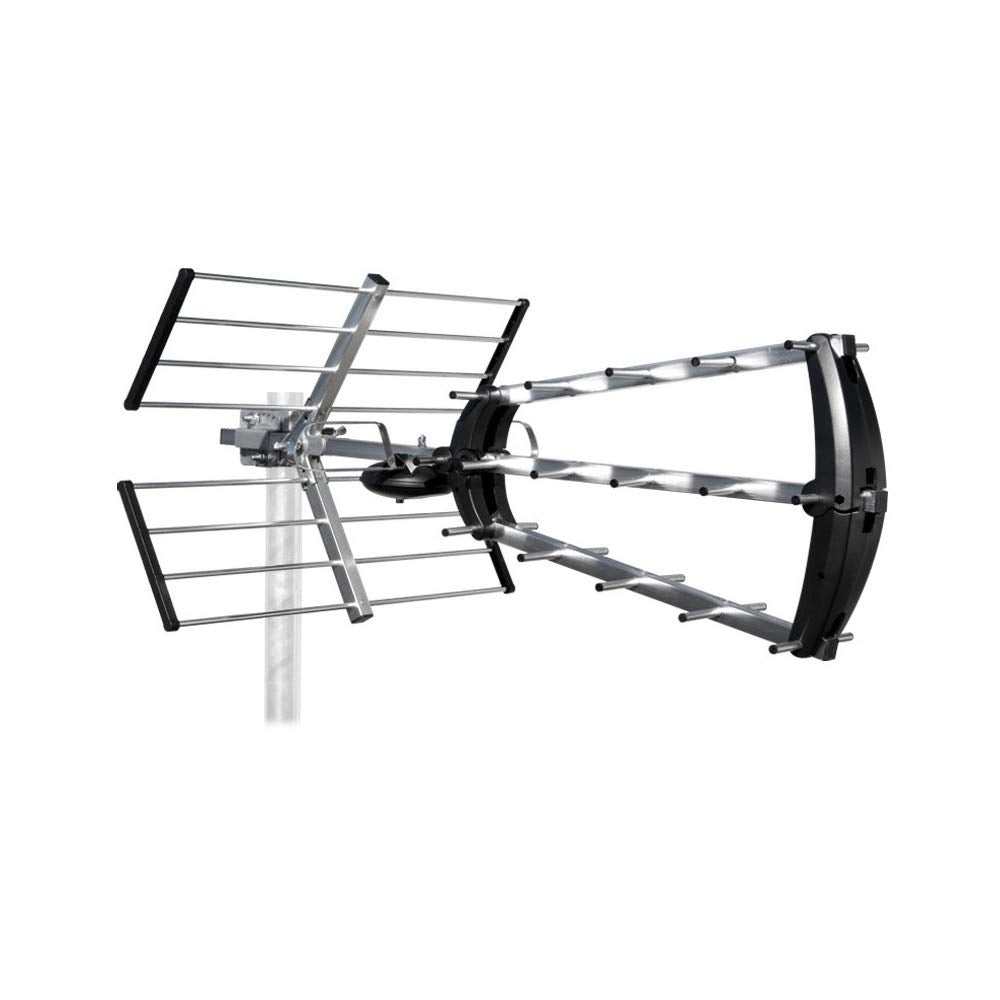 Metronic 415044 - Antena exterior UHF triple con filtro 4G, plateada