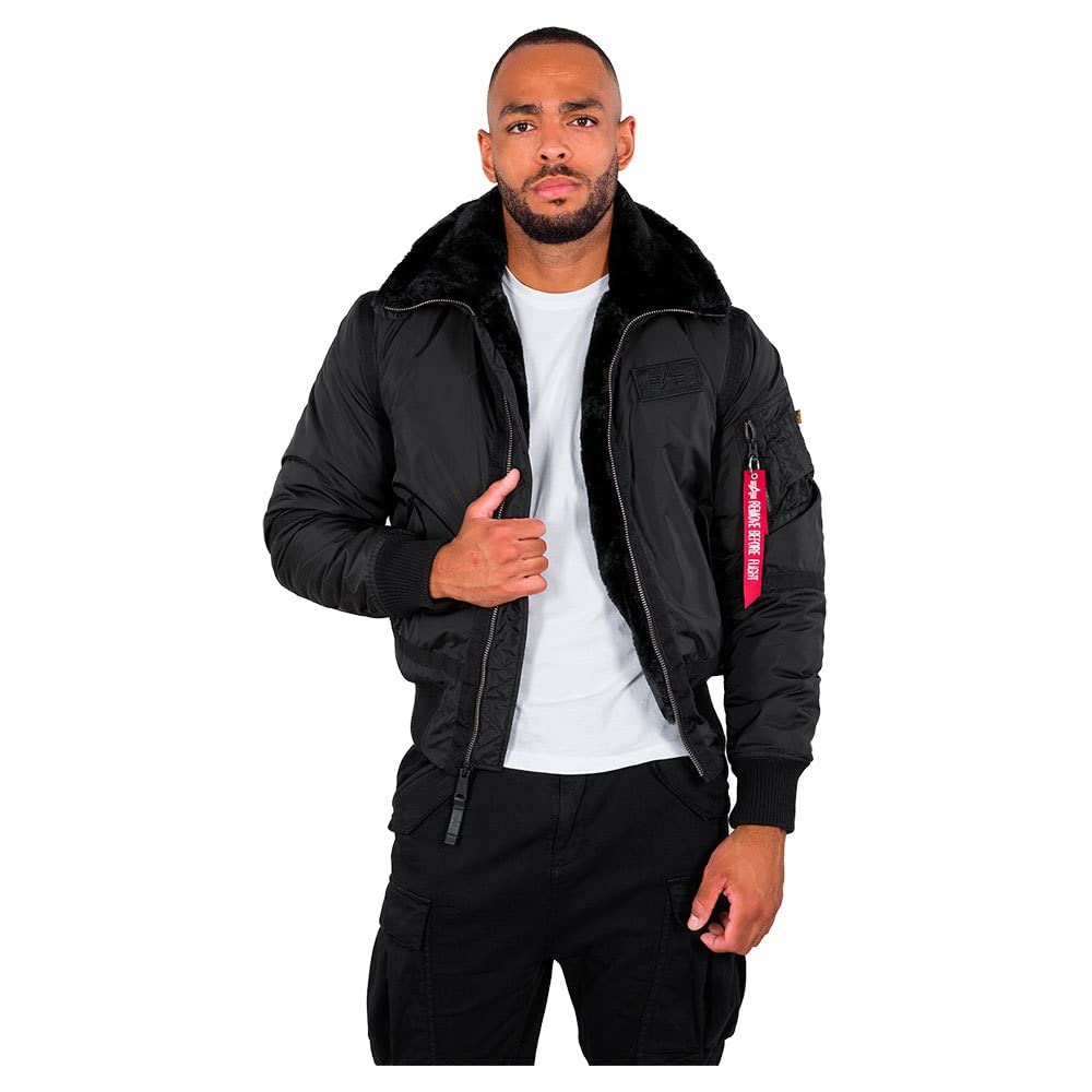 ALPHA INDUSTRIES B15-3 TT Chaqueta, Hombre, Negro (Black - 03), Large