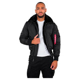 ALPHA INDUSTRIES B15-3 TT Chaqueta, Hombre, Negro (Black - 03), Large