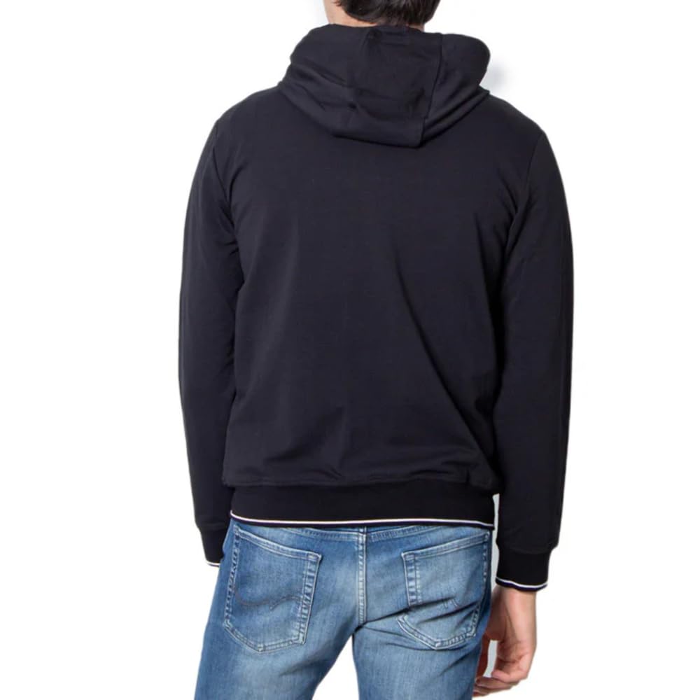 Armani Exchange French Terry Hoodie Capucha, Negro (Black 1200), Large para Hombre