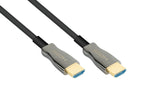 Python AOC Hybrid - Cable HDMI 2.0b de alta velocidad (70 m, conductor de cobre+fibra de vidrio, fibra de acero, fibra Kevlar, protección contra roedores, resistente a pisadas, 4 K@60 Hz, 18 GBit/s)
