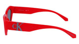 Calvin Klein Jeans Unisex Adult Sunglasses CKJ23652S - Strawberry Red with Solid Grey Lens