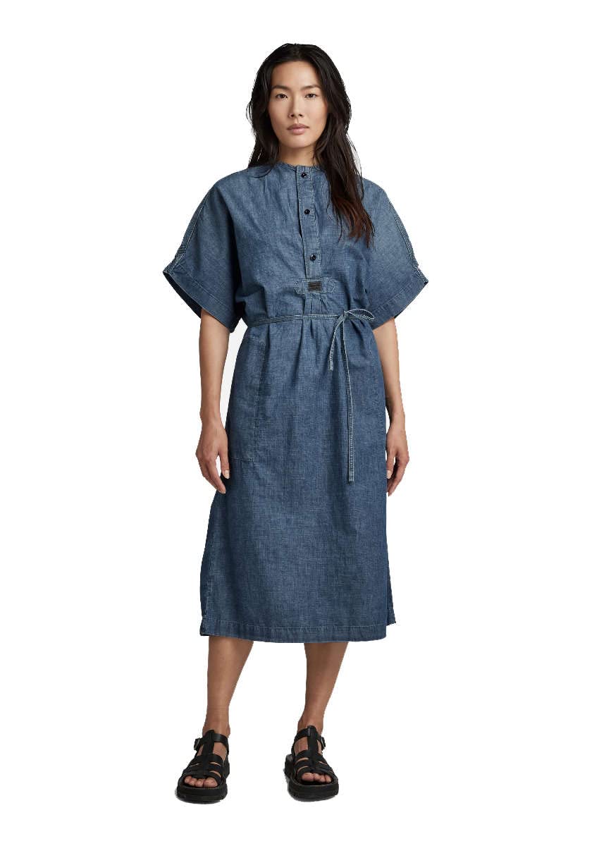 G-Star Para Mujer Vestido Adjustable Waist, Azul (faded cricket blue D22864-D311-D891), S