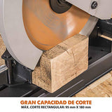 Evolution Power Tools - R355CPS Sierra tronzadora multimaterial, Corta acero dulce, aluminio, plástico, incluso madera con clavos incrustados, 355 mm