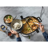 WMF Lono Hot Pot & Steamer, olla eléctrica versátil 1750 W, Negro, Acabados de Acero Inoxidable de Cromargan
