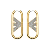 Emporio Armani Pendientes de mujer de acero inoxidable o latón, con cierre Huggie o de aro