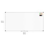 Amazon Basics Pizarra blanca magnética con bandeja para rotuladores y marco de aluminio, 240 cm x 120 cm