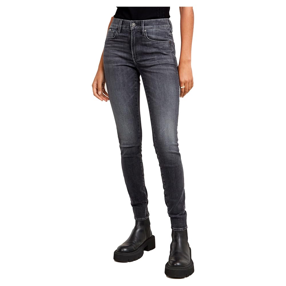 G-STAR Mujer 3301 Skinny Jeans, Negro (Faded Black Magnet D05175-a634-c239), 26W / 30L