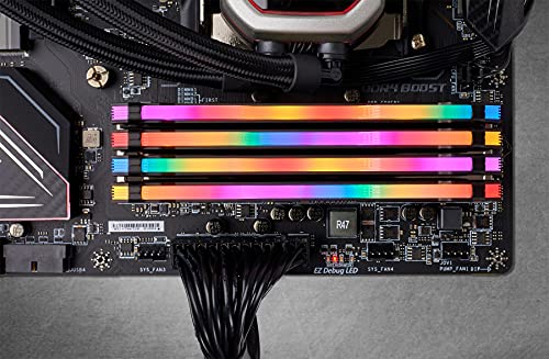 Corsair Vengeance RGB Pro - Kit de Memoria Entusiasta de 32 GB (4 x 8 GB, DDR4, 3200 MHz, C14, XMP 2.0) Negro