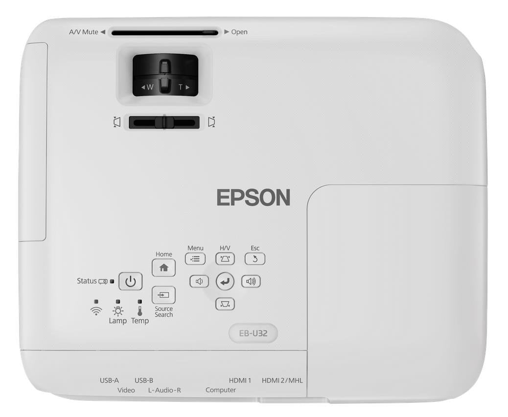 Epson EB-U32 video - Proyector (3200 lúmenes ANSI, 3LCD, WUXGA (1920x1200), 15000:1, 16:10, 762 - 7620 mm (30 - 300"))