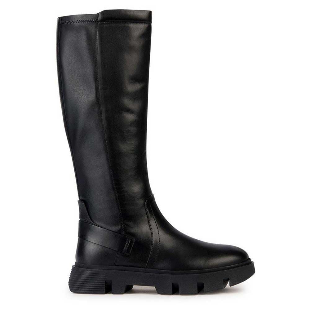 Geox D Vilde, Botas Altas hasta la Rodilla, Negro, 39 EU