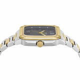 Fossil Reloj Crosby para Hombre, Movimiento de Cuarzo de Tres Agujas con Fecha y Correa de Acero Inoxidable, Plata y Tono Dorado