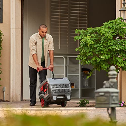 Briggs Y Stratton Generador inversor portátil de gasolina Quiet Power Technology Series Q6500 de energía limpia, Ultra Silencioso y Ligero, Negro, Plateado, 6500 Vatios/5000 Vatios