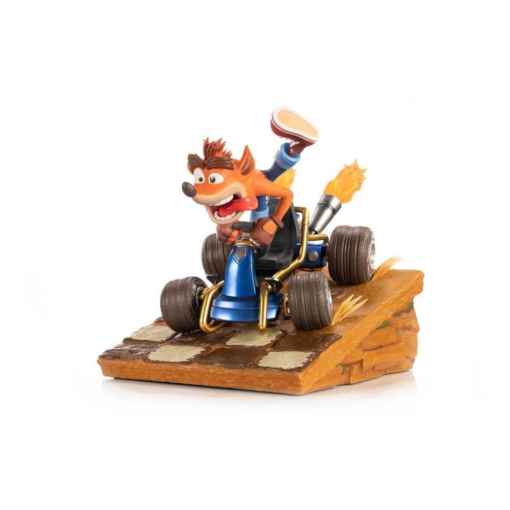 First 4 Figures - Estatua de Resina Crash Team Racing Nitro-Fueled (Crash In Kart), Color Negro