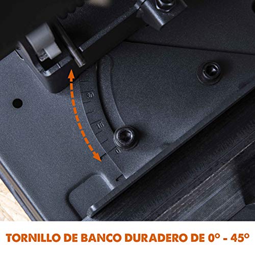 Evolution Power Tools - R355CPS Sierra tronzadora multimaterial, Corta acero dulce, aluminio, plástico, incluso madera con clavos incrustados, 355 mm