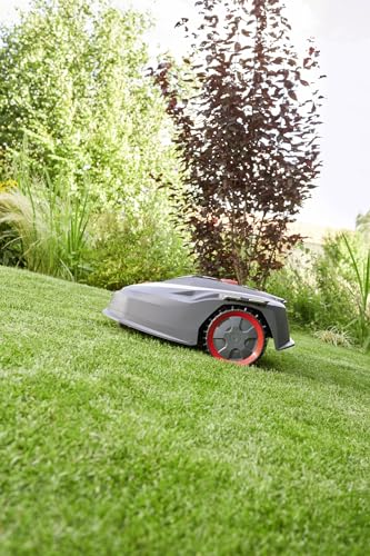 AL-KO Robot cortacésped Robolinho® 350 W, Ancho de Corte 20 cm, batería de Iones de Litio de 18 V/2,5 Ah, para Superficies de hasta 300 m², Capacidad de Ascenso máx. 30%, Muy silencioso 60 dbA