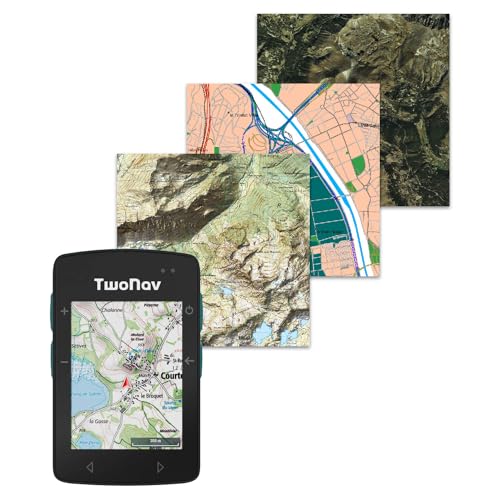 TwoNav Roc + Tarjeta de Francia IGN Topo Completa, GPS de Deportes con Pantalla de 2,7 Pulgadas para Bicicleta de montaña, Bicicleta, Gravel o bikepacking con Tarjetas Incluidas. Color Turquesa