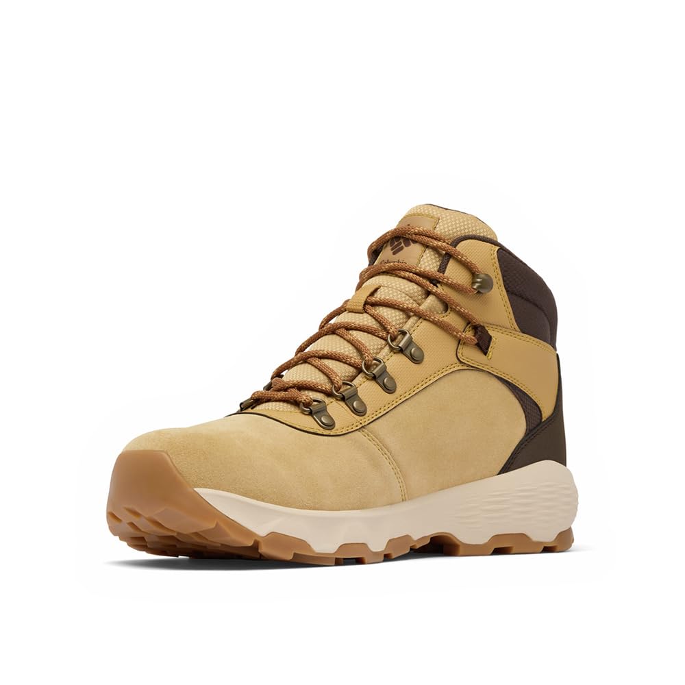 Columbia Men's Newton Wander, Waterproof Mid Rise Trekking and Hiking Boots, Curry/Cordovan, 12