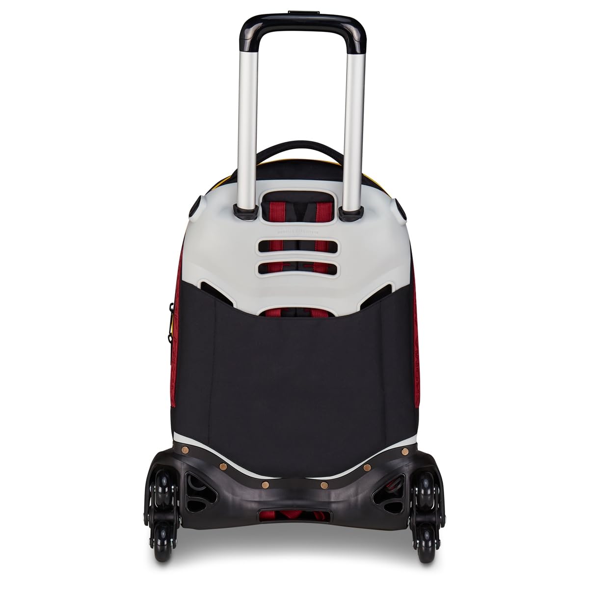 Seven AS Roma - Trolley escolar Jack de 3 ruedas, color negro, mochila con carro desmontable de 33 litros, para escuela primaria y secundaria, para niño, fútbol, Negro, Talla única, Casual
