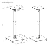 my wall Juego de 2 Soportes para Altavoces HS35L, soporta hasta 25 kg, con Alfombrilla antivibración, Base para Altavoz, pies Intercambiables, Soporte Seguro y Sonido sin distorsiones