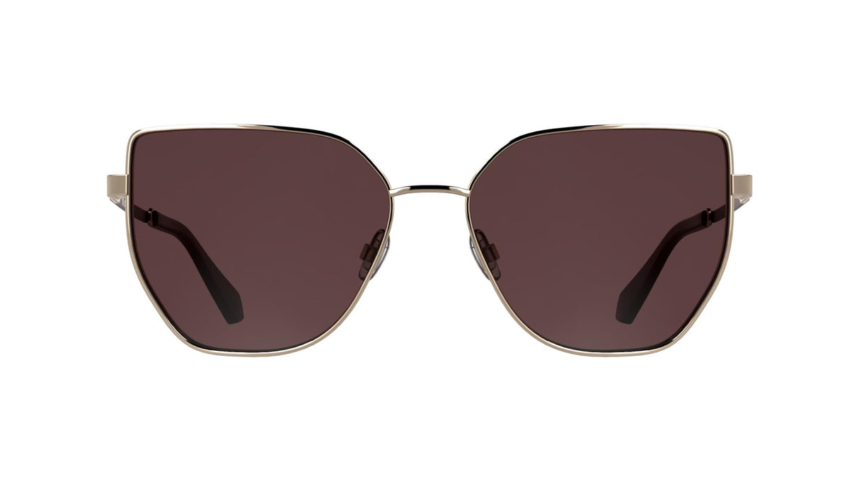 Calvin Klein Jeans Women's Sunglasses CKJ25209S - Rose Gold with Solid Wine Lens